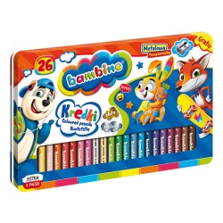 003226 KREDKI BAMBINO 26 KOLORY TEMPERÓWKA W METALOWYM OPAK