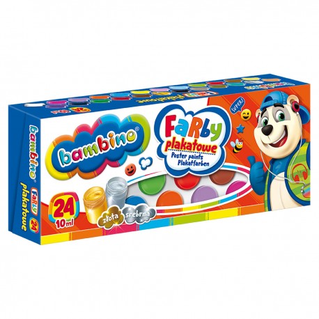 002885 FARBY PLAKATOWE BAMBINO 24 KOLORÓW