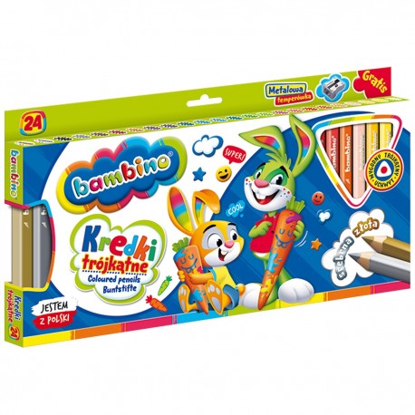 003240 BAMBINO KREDKI TRÓJKĄTNE 24 KOL