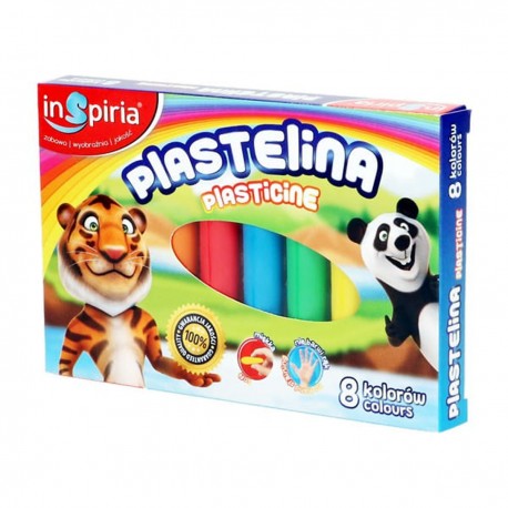 003804 INSPIRIA PLASTELINA 8 KOLORÓW