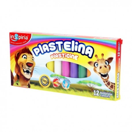 003828 INSPIRIA PLASTELINA 12 KOLORÓW
