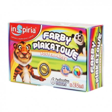 001985 INSPIRIA FARBY PLAKATOWE 6 KOLORÓW