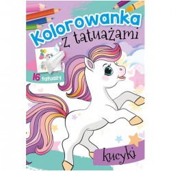 072051 KOLOROWANKA Z TATUAŻAMI KUCYKI