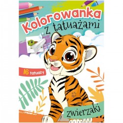 072068 KOLOROWANKA Z TATUAŻAMI ZWIERZAKI