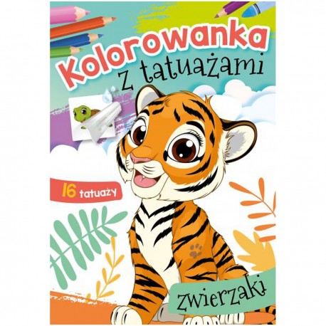 072068 KOLOROWANKA Z TATUAŻAMI ZWIERZAKI
