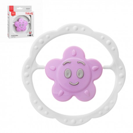 172A TULLO GRZECHOTKA SENSORYCZNA KWIATEK RÓŻOWO - SZARY