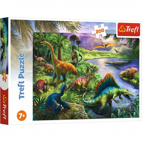 13281 TREFL PUZZLE 200 EL. DINOZAURY
