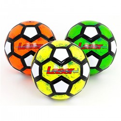 492974 PIŁKA DO GRY W PIŁKĘ NOŻNĄ LASER 3 WZORY NEON