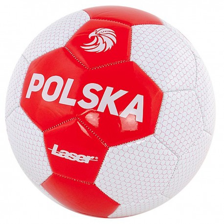 493971 PIŁKA DO GRY W PIŁKĘ NOŻNĄ LASER POLSKA Z ORŁEM