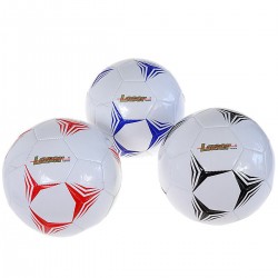 557819 PIŁKA DO GRY W PIŁKĘ NOŻNĄ LASER 3 WZORY BIAŁA