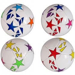 557833 PIŁKA DO GRY W PIŁKĘ NOŻNĄ LASER 4 WZORY BIAŁA