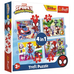 34611 TREFL PUZZLE 4W1 SPIDEY AMAZING FRIENDS