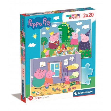 247783 CLEMENTONI PUZZLE 2X20 EL Świnka Peppa