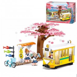 444963 SLUBAN KLOCKI JAPOŃSKI TRAMWAJ Z PRZYSTANKIEM 347 EL