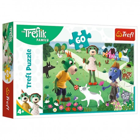 17377 TREFL PUZZLE 60 el. RADOSNY DZIEŃ TREFLIKÓW