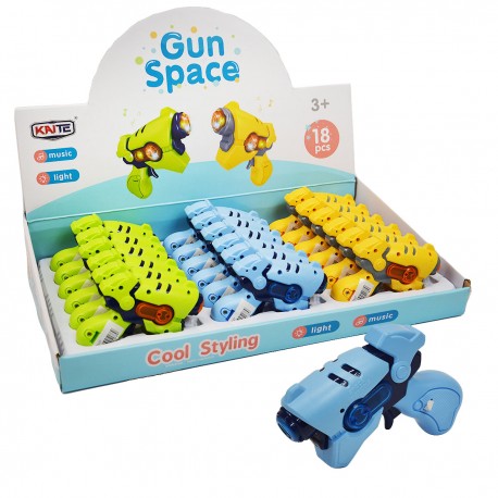 051789 PISTOLET KOSMICZNY ŚW/DŹ 3 KOLORY