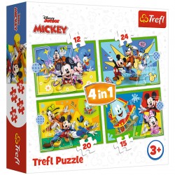 34616 TREFL PUZZLE 4w1 MICKEY - WSRÓD PRZYJACIÓŁ
