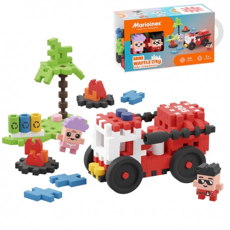 903193 MARIOINEX KLOCKI MINI WAFLE CITY WÓZ STRAŻACKI